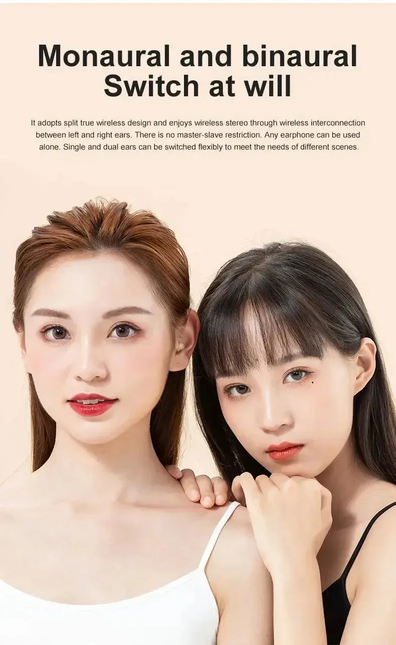 Xiaomi X21S TWS Mini Bluetooth Headphones Ture Wireless Earbuds Invisible TWS Handfree Small Earbuds Sport Earbud Built-in Mic