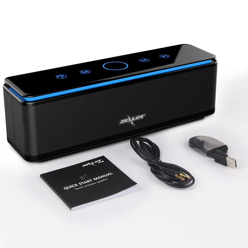 Zealot S7 Premium Bluetooth Speaker 3D Bass Stereo Water Resistant IPX5 With Power Bank And App Control