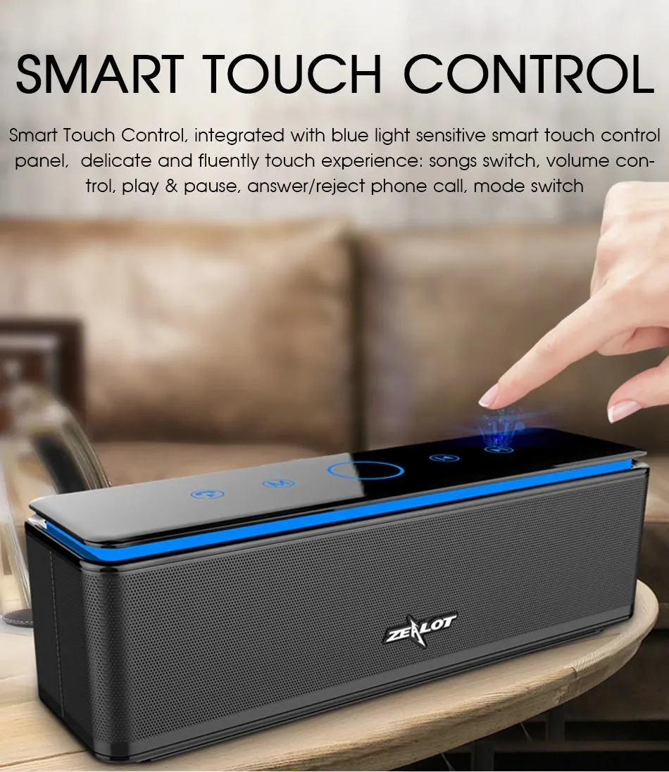 Zealot S7 Premium Bluetooth Speaker 3D Bass Stereo Water Resistant IPX5 With Power Bank And App Control